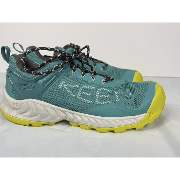 KEEN NXIS Evo Waterproof Hiking Shoes Women’s 8.5 Porcelain Green Outdoor - Picture 1 of 16